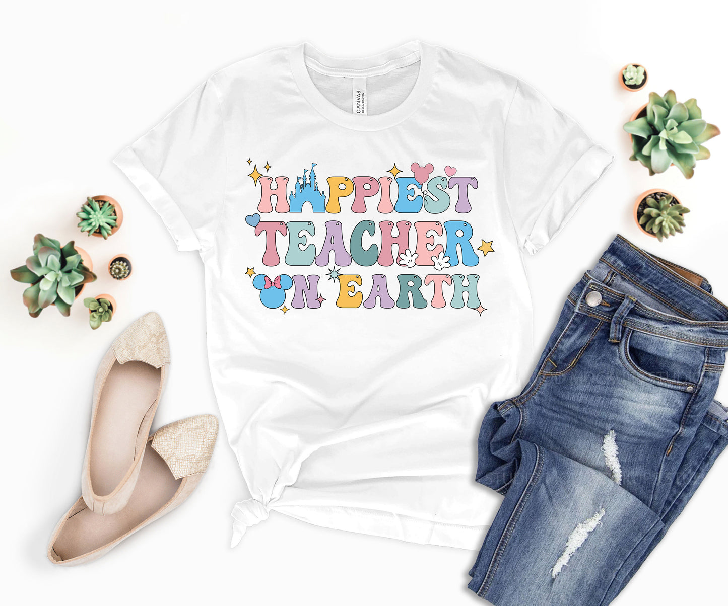 Happiest Teacher on Earth Shirt, Disney Gift for Teacher, Teacher Disney Shirt-newamarketing