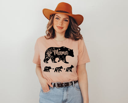 Mama Bear Shirt with Kids Names, Mama Bear Shirt, Custom Mama Bear Shirt-newamarketing