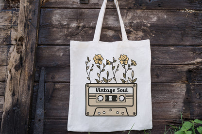 Music Lover Gift, Cassette Tote Bag, Vintage Tote Bags-newamarketing