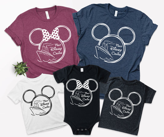 First Disney Cruise Shirt, Disney Family Vacation Shirts, Matching Cruise Shirts-newamarketing