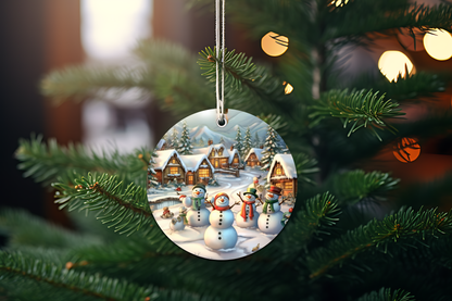 Cute Snowmen Christmas Ornaments