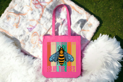 Save The Bees Tote Bag, Canvas Tote Bag, Bee Tote-newamarketing