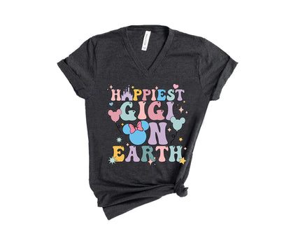 Happiest Gigi on Earth Shirt, Disney Grandma Shirt, Gigi Disney Shirt-newamarketing