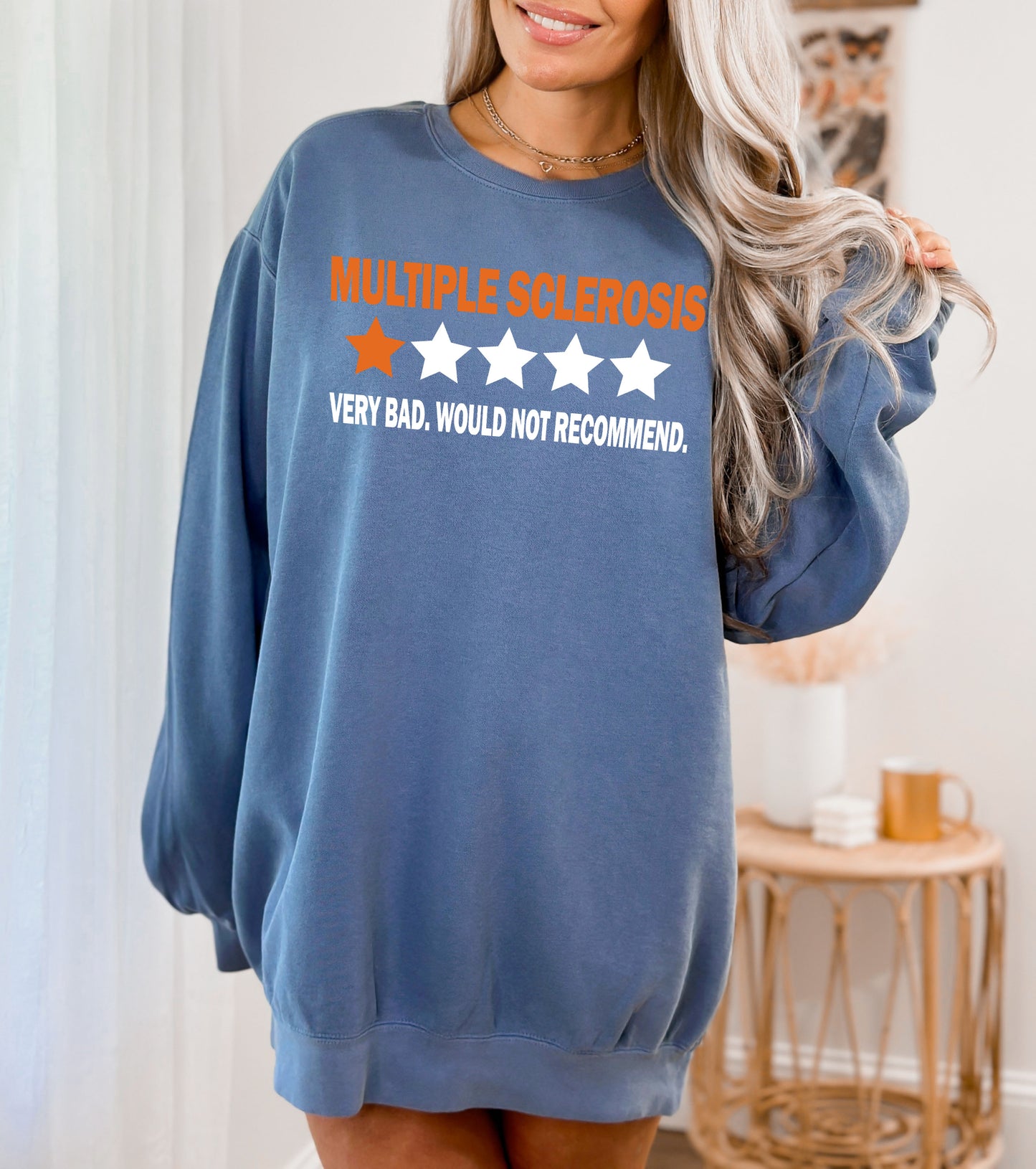 Comfort Color Sweatshirt, Multiple Sclerosis Sweats, Multiple Sclerosis Designs-newamarketing