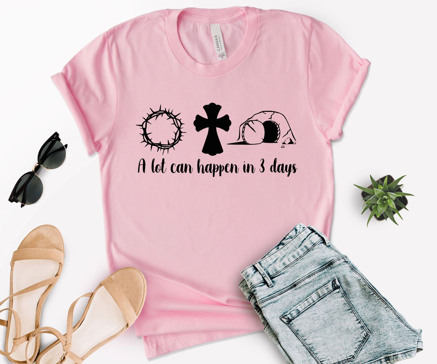 A Lot Can Happen In 3 Days T-Shirt, Jesus Easter Shirt, Teacher Gift For Easter-newamarketing