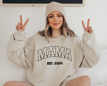 Personalized Mama Sweatshirt, Custom Mom Hoodie, Personalized Mom Gifts-newamarketing