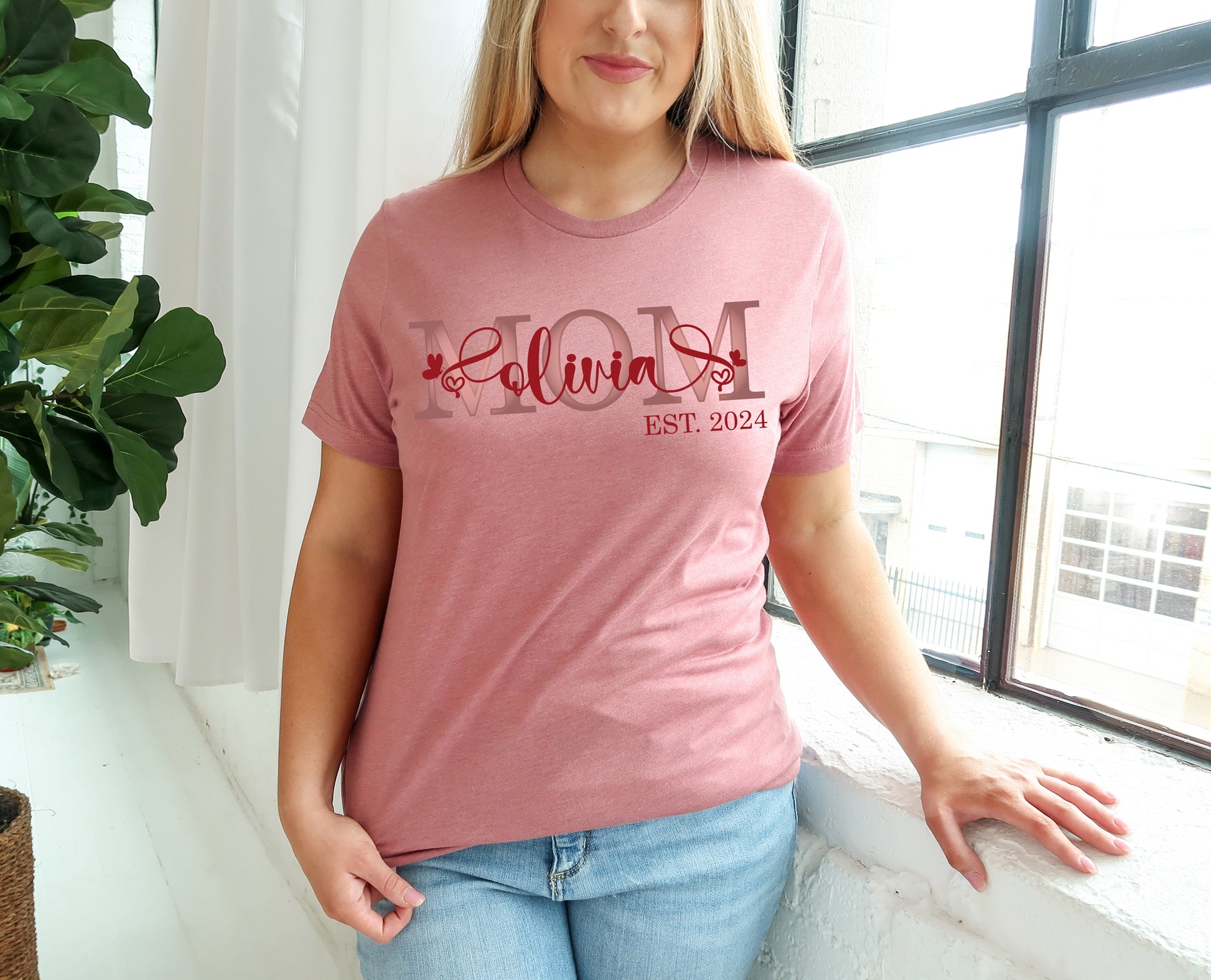 Custom Mother's Day Shirt, Mom Est Shirt, Customized Mom Shirt-newamarketing