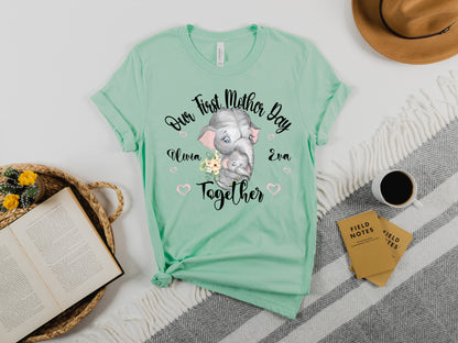 Our First Mother's Day Shirt, Elephant Mom Shirt, Mother's Day Matching Shirt-newamarketing