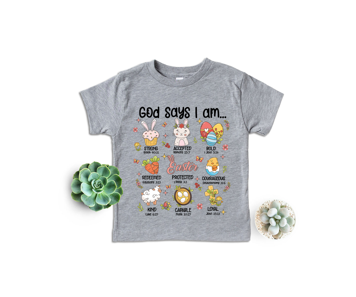 God Says I Am Shirt, Christian Easter T-Shirt, Easter Teacher Shirt-newamarketing