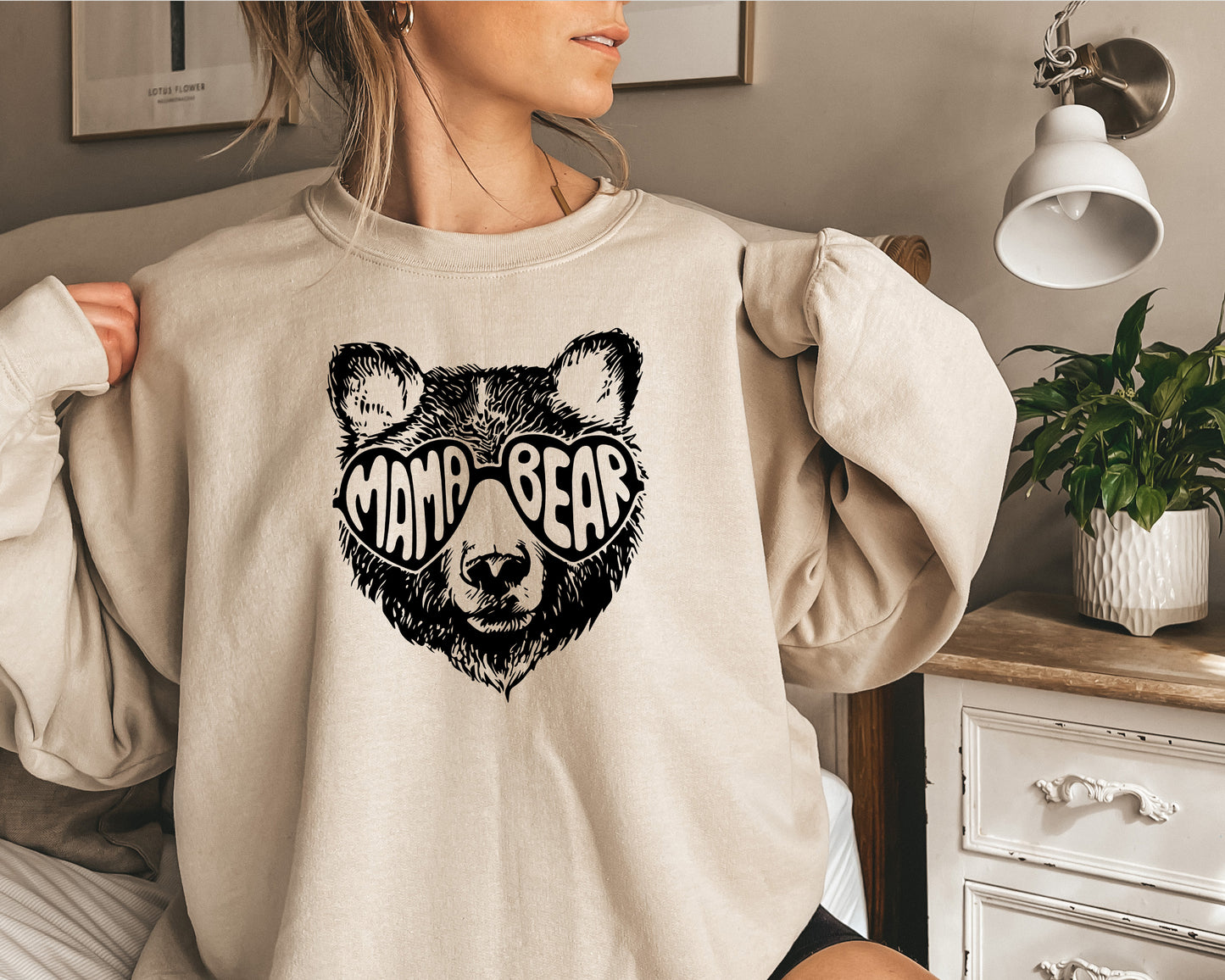 Mama Bear Sweatshirt, Bear Crewneck, Mama Bear Hoodie-newamarketing