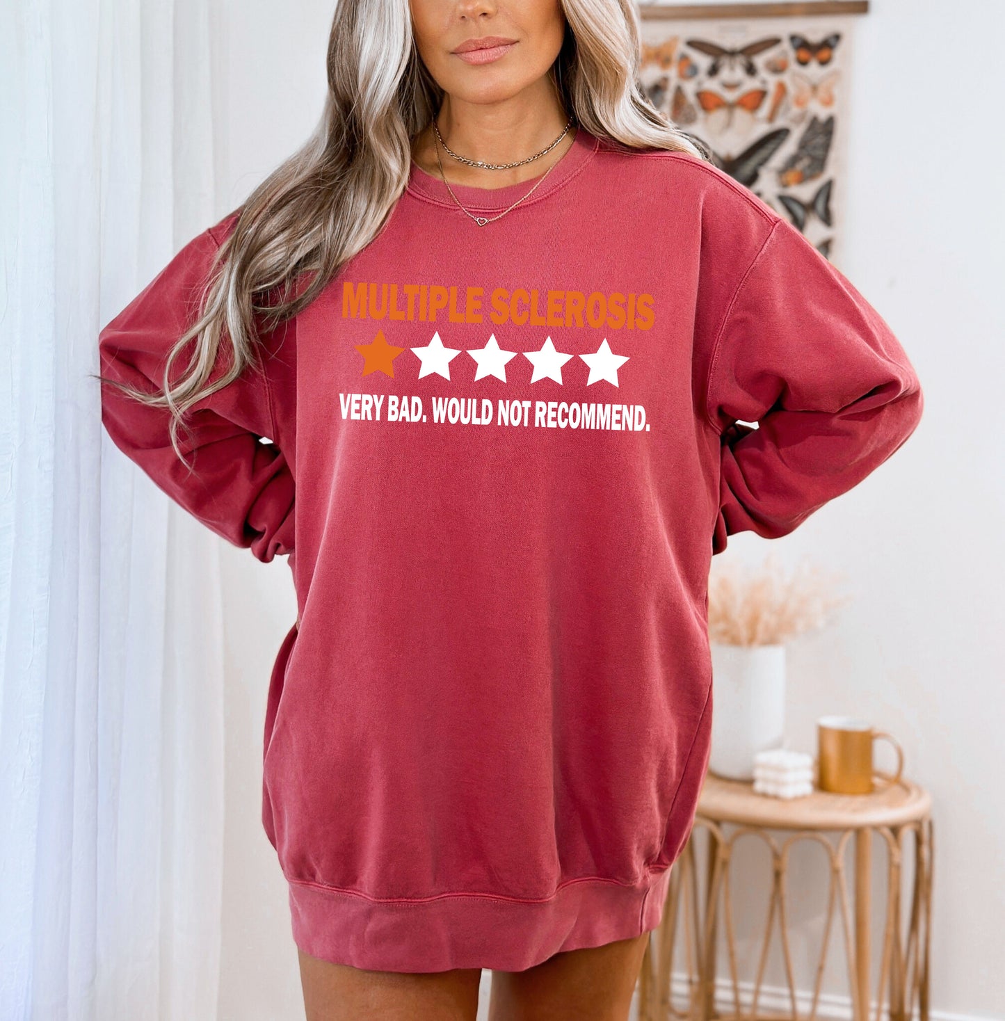 Comfort Color Sweatshirt, Multiple Sclerosis Sweats, Multiple Sclerosis Designs-newamarketing