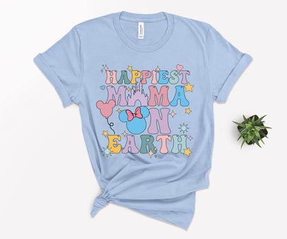 Happiest Mama on Earth Shirt, Disney Mama Shirt, Disney Mom Outfits-newamarketing