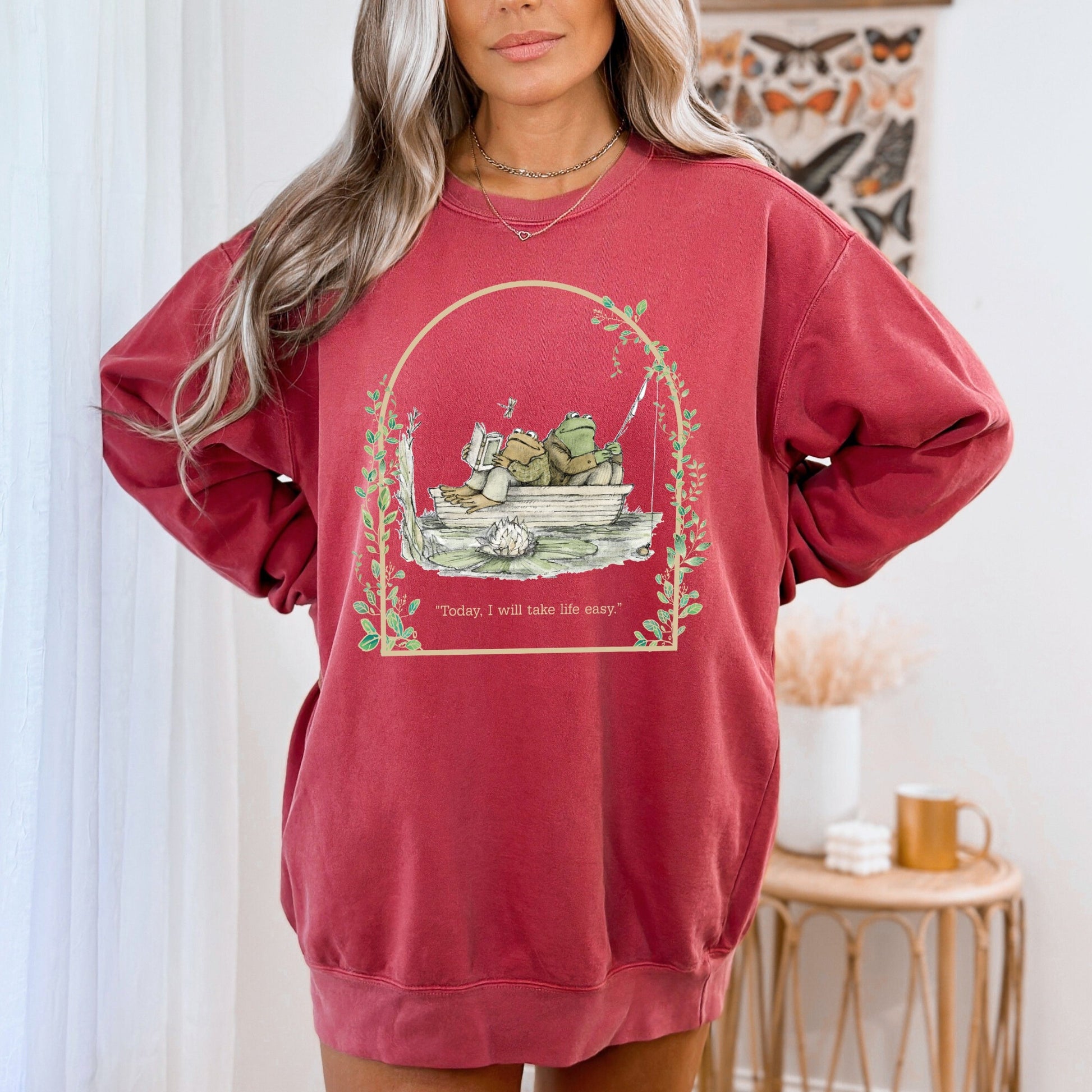 Comfort Color Sweatshirt, Frog and Toad Sweatshirt, Frog and Toad Sweater-newamarketing