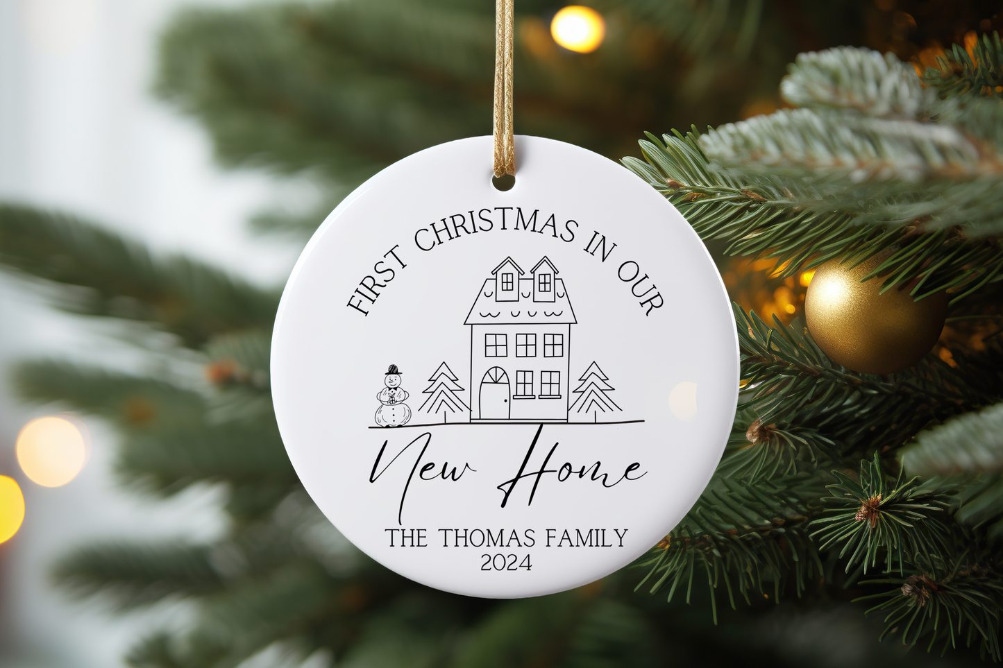 New Home Personalized Ornament - First Christmas in our New Home 2024 Custom Ornament