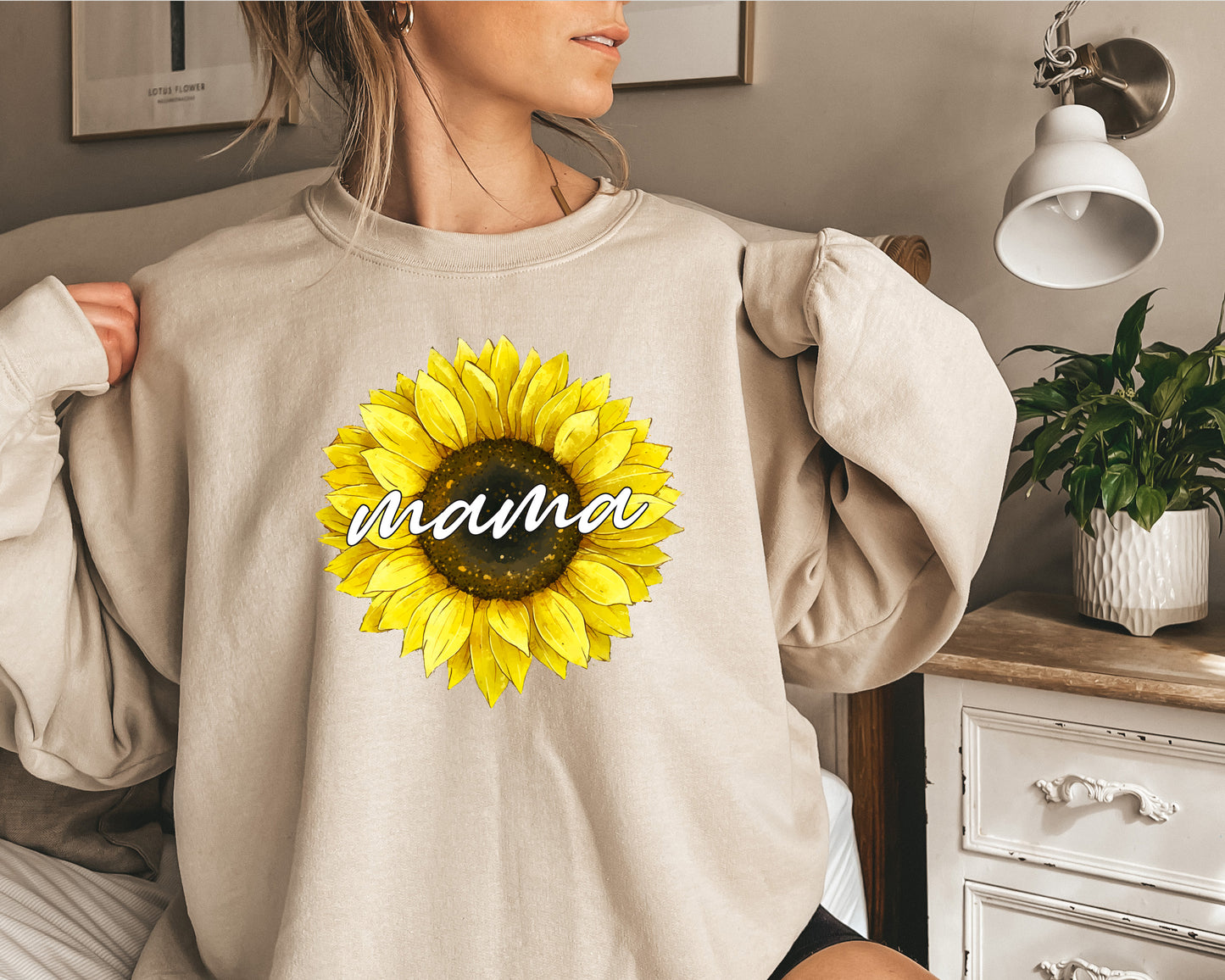 Sunflower Hoodie, Floral Mama Sweatshirt, Sunflower Sweatshirt-newamarketing