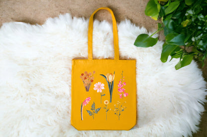 Wildflower Tote Bag, Watercolor Tote Bag, Floral Tote Bag-newamarketing