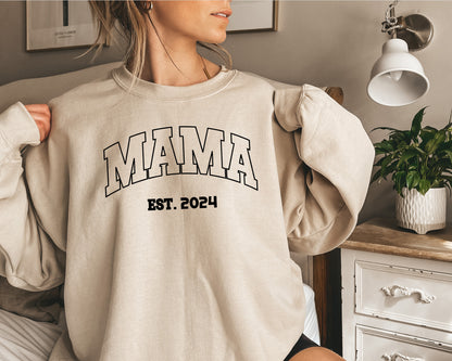 Personalized Mama Sweatshirt, Custom Mom Hoodie, Personalized Mom Gifts-newamarketing