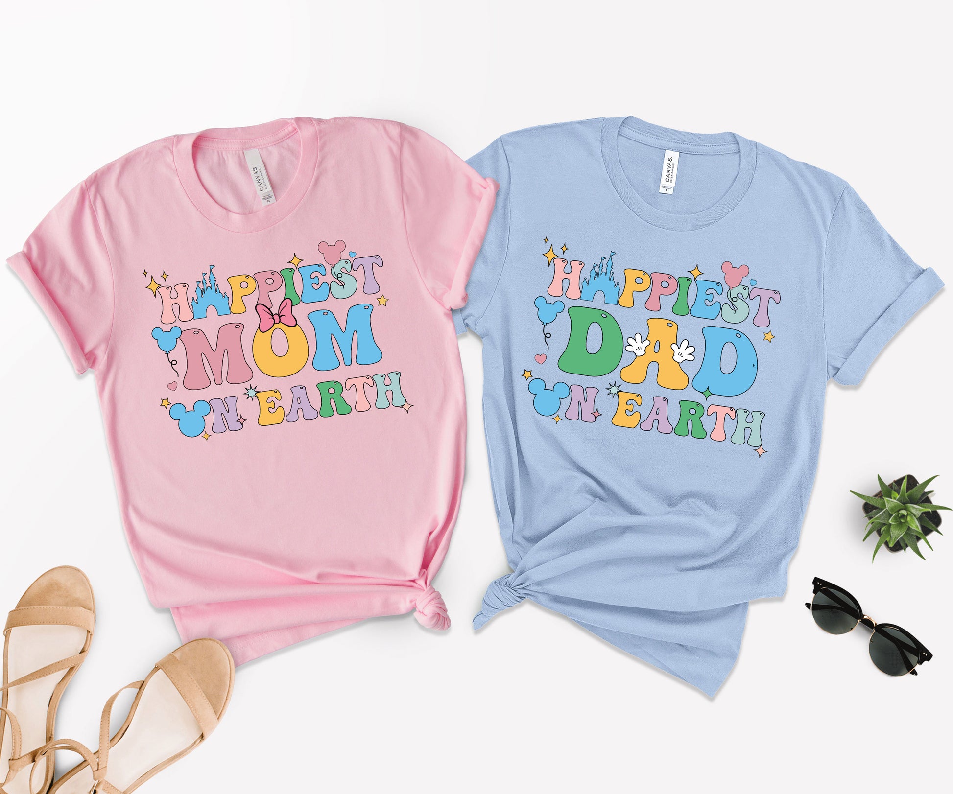 Happiest Mom on Earth Shirt, Happiest Dad Shirt, Disney Family Tees-newamarketing