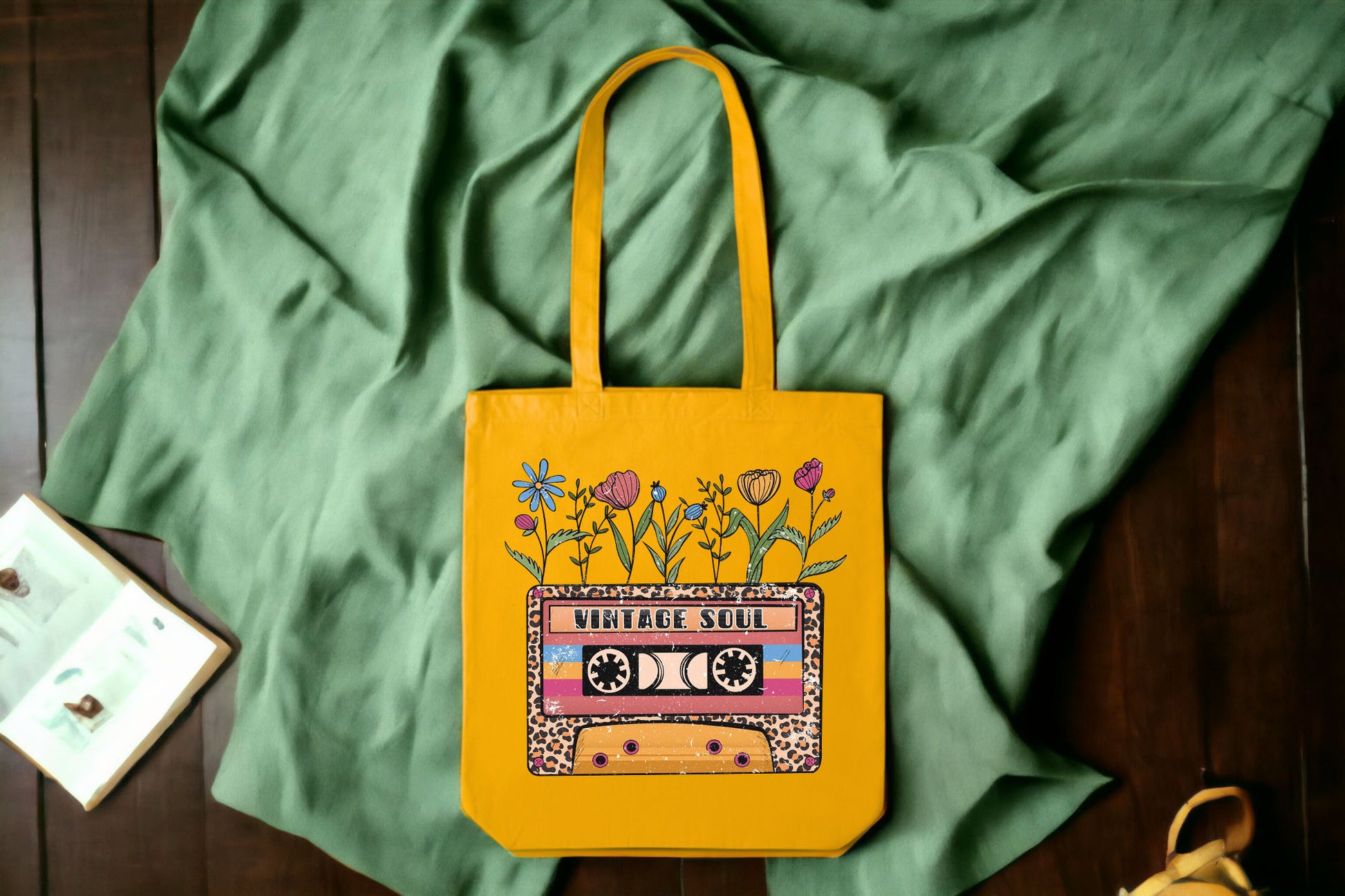 Cassette Tote Bag, Music Lover Gift, Vintage Soul, Boho Tote Bag-newamarketing