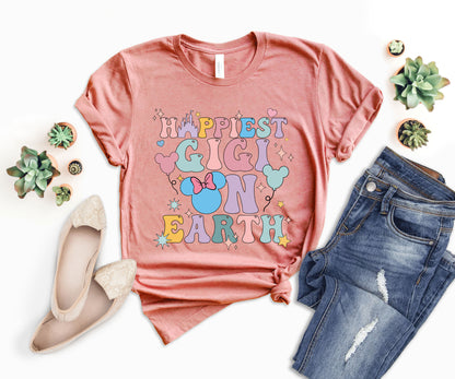 Happiest Gigi on Earth Shirt, Disney Grandma Shirt, Gigi Disney Shirt-newamarketing