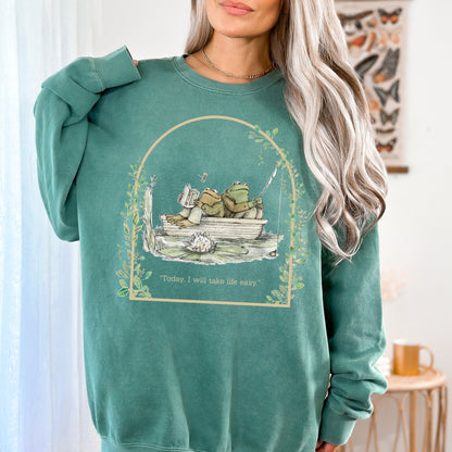 Comfort Color Sweatshirt, Frog and Toad Sweatshirt, Frog and Toad Sweater-newamarketing