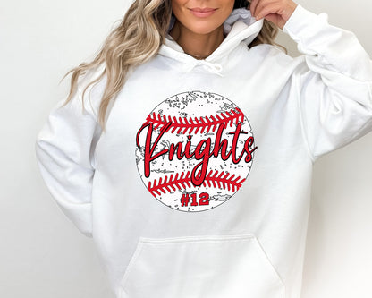 Custom Softball Hoodie, Personalized Baseball Sweatshirt, Vintage Baseball Sweaters-newamarketing