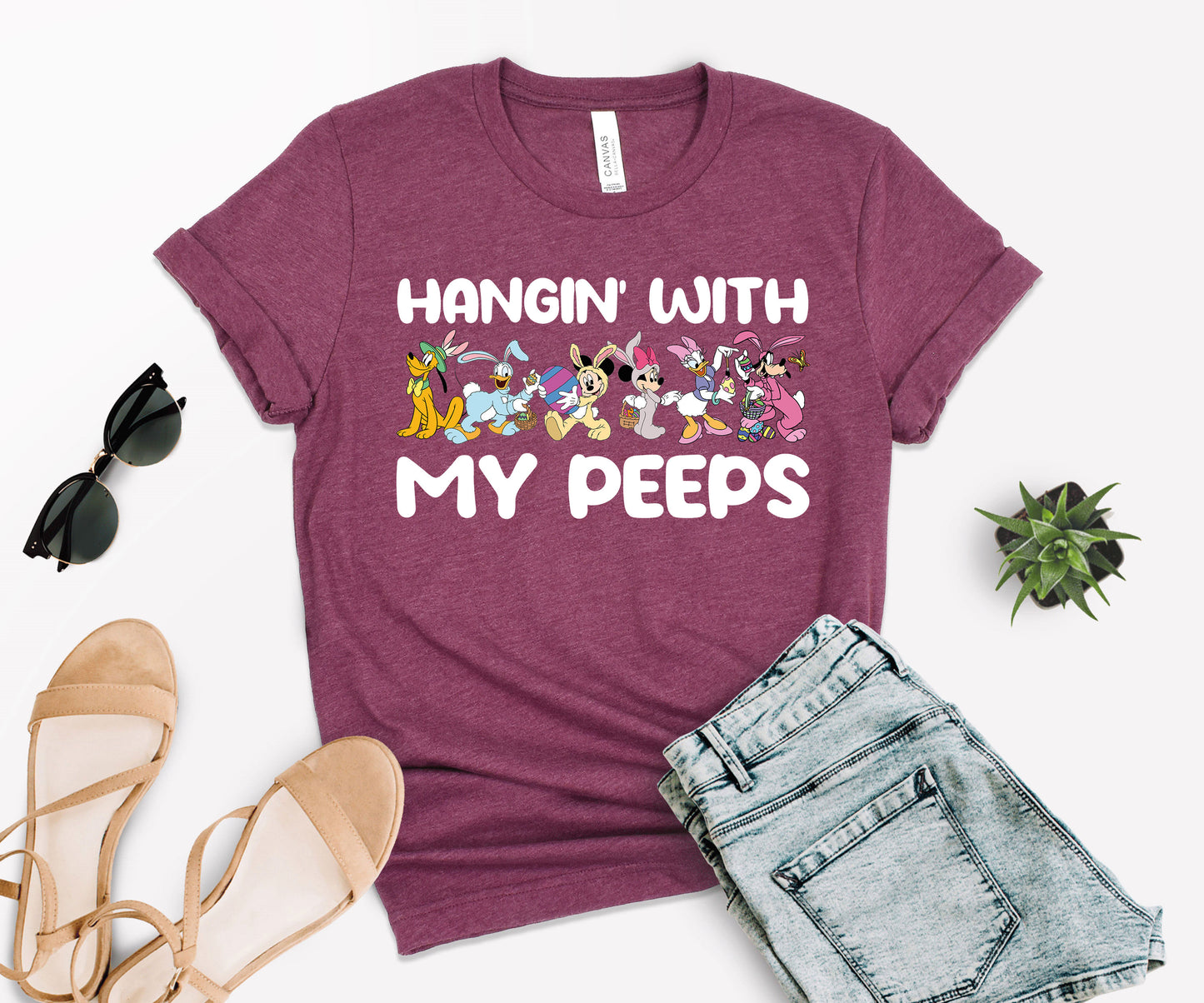 Hangin' With My Peeps Shirt, Disney Easter T-Shirts, Happy Easter Disney-newamarketing