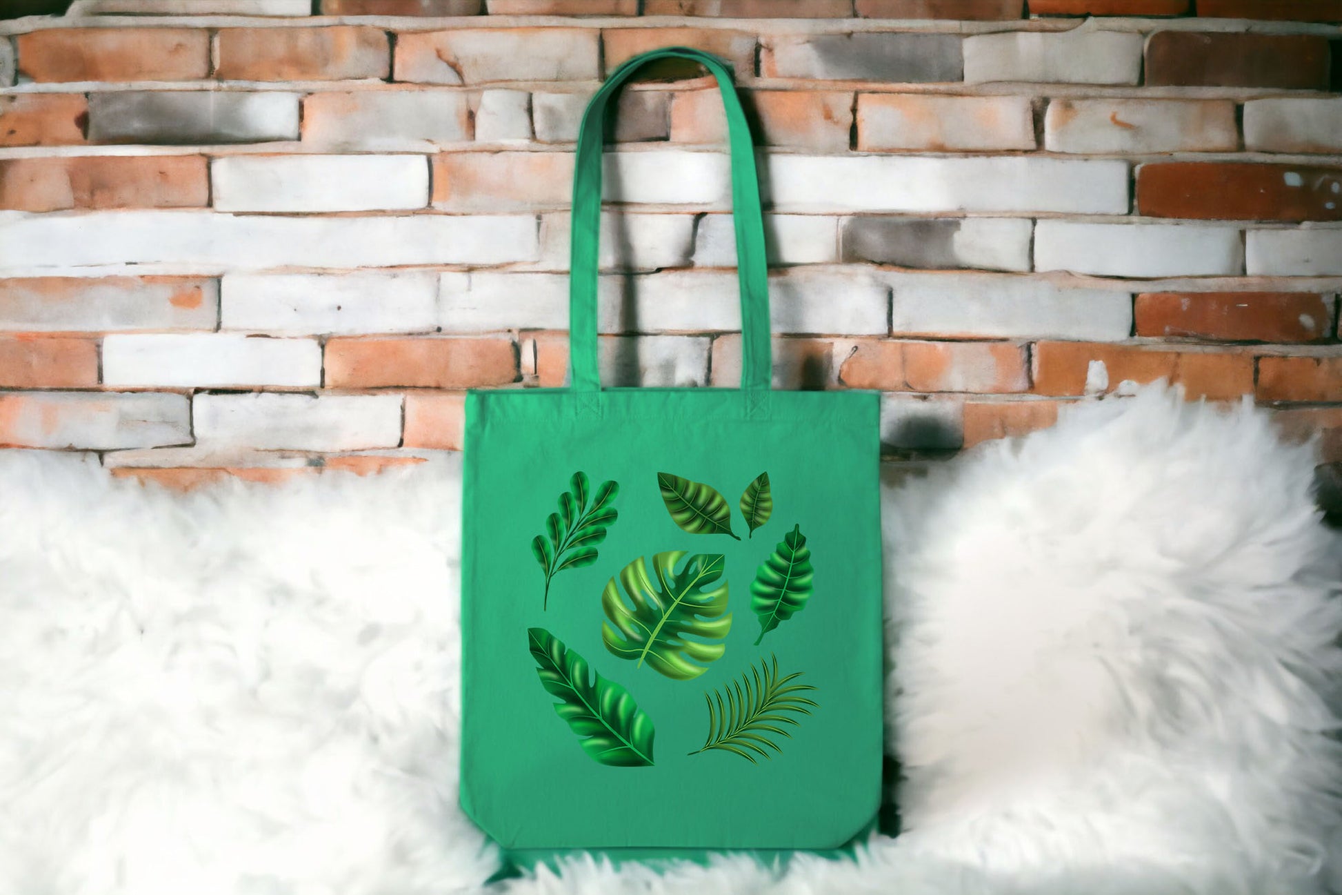 Palm Leaves Bag, Tropical Tote Bag, 7 Leaves Tote Bag-newamarketing