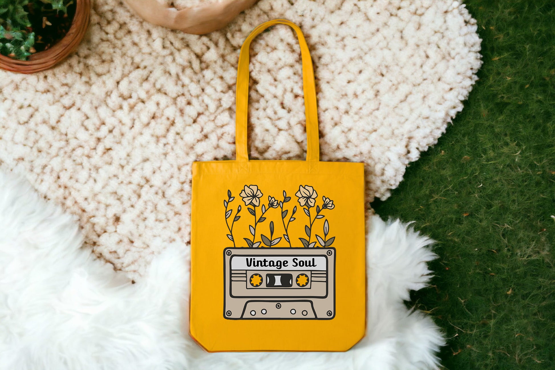 Music Lover Gift, Cassette Tote Bag, Vintage Tote Bags-newamarketing