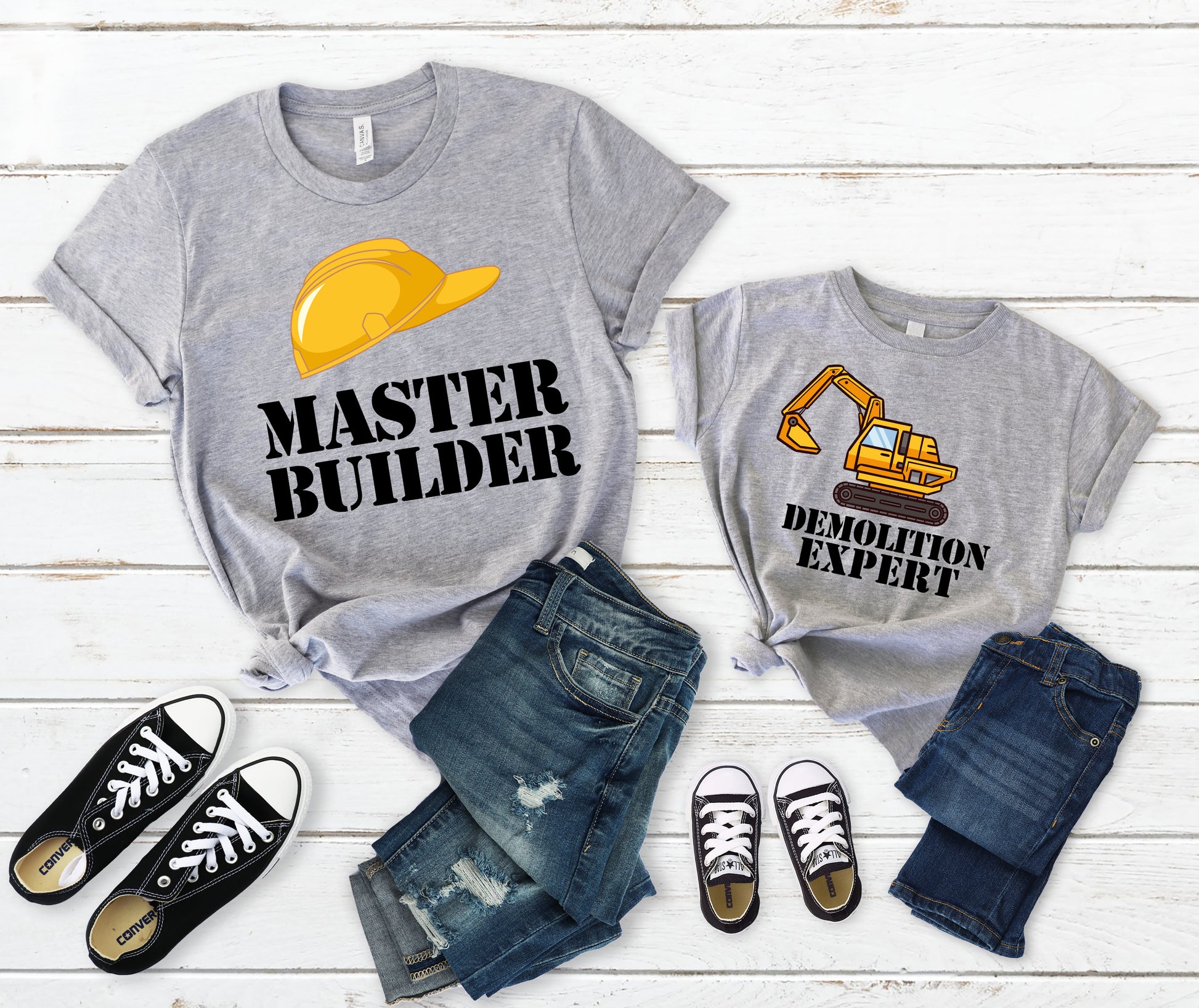 Master Builder Shirt, Father and Son Shirts, Master Builder Demolition Expert-newamarketing