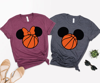 Mickey Basketball Shirt, Disney Basketball Shirt, Mickey Head Shirt-newamarketing