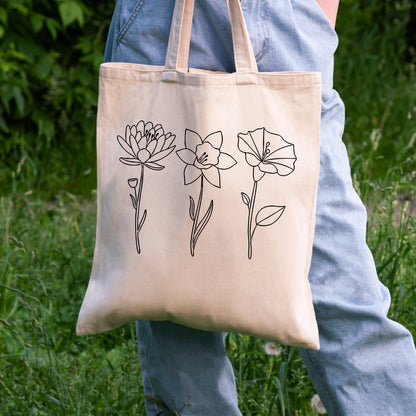 Floral Tote Bags, Tote Bag Flower Design, Personalized Tote Bag-newamarketing