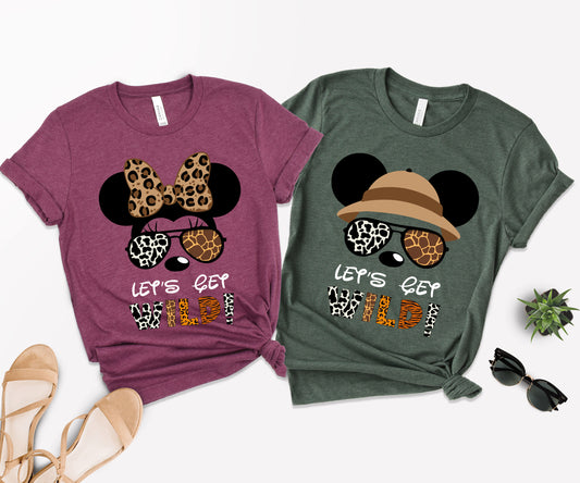 Let's Get Wild Shirts, Minnie and Mickey Matching Shirts, Disney Safari Shirts