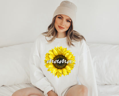 Sunflower Hoodie, Floral Mama Sweatshirt, Sunflower Sweatshirt-newamarketing