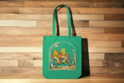 Frog and Toad Tote Bag, Frog Tote Bag, Cute Frog Tote Bag-newamarketing