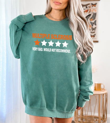 Comfort Color Sweatshirt, Multiple Sclerosis Sweats, Multiple Sclerosis Designs-newamarketing