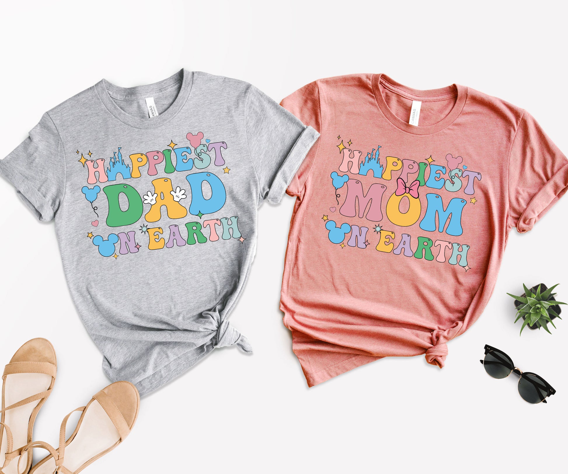 Happiest Mom on Earth Shirt, Happiest Dad Shirt, Disney Family Tees-newamarketing