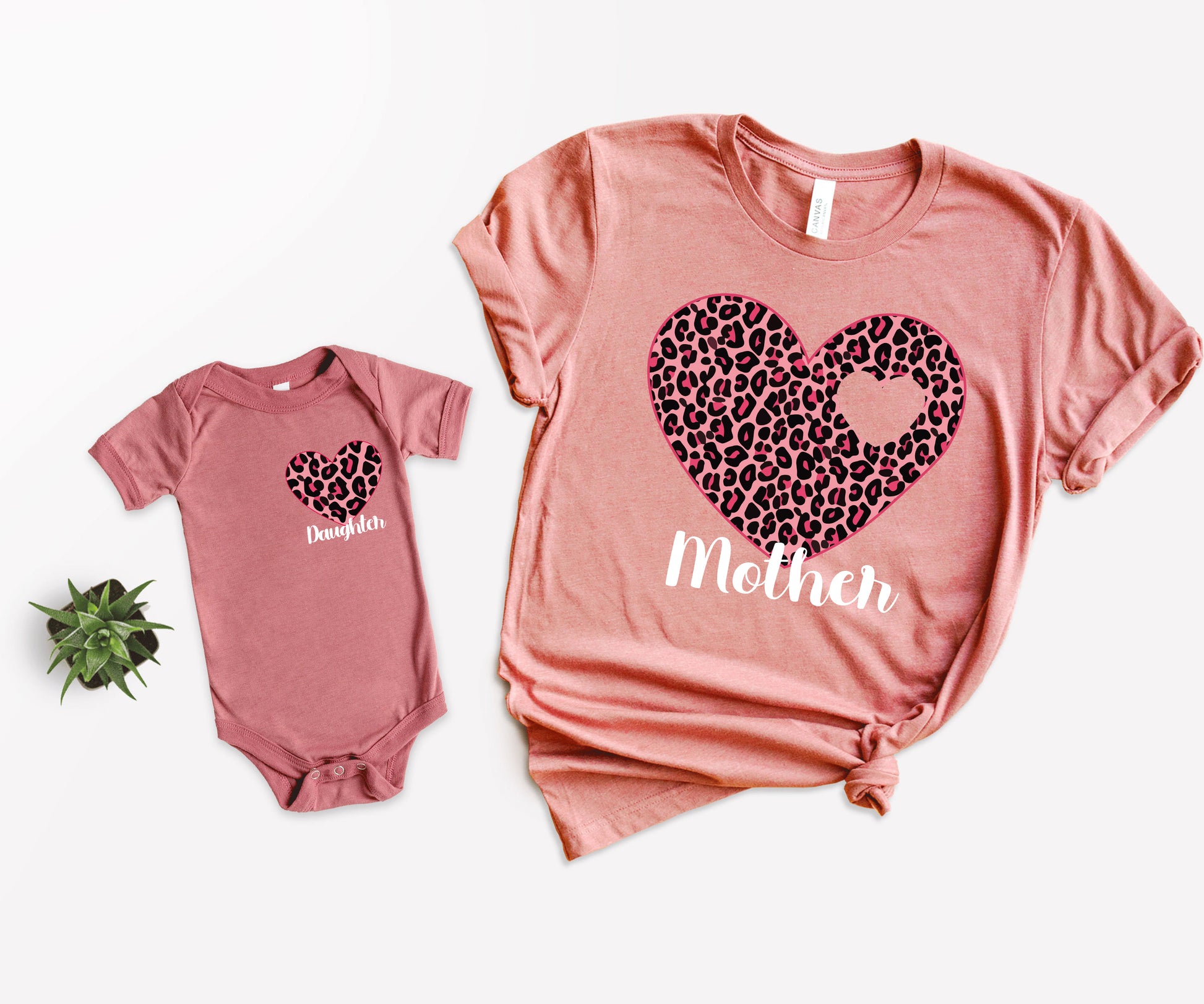 Matching Family Heart Shirts, Mama Leopard Shirt, Matching Mom And Daughter Gifts-newamarketing