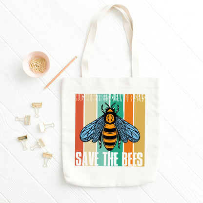 Save The Bees Tote Bag, Canvas Tote Bag, Bee Tote-newamarketing