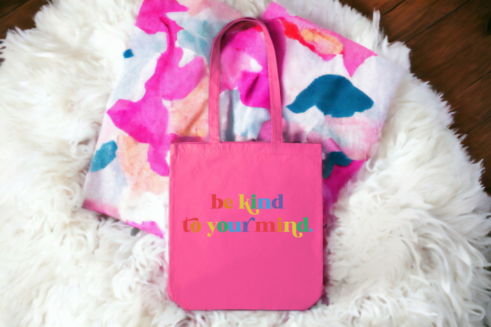 Be Kind To Your Mind Tote Bag, Self Care Gift, Mental Health Tote Bag-newamarketing