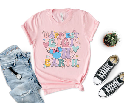 Happiest Gigi on Earth Shirt, Disney Grandma Shirt, Gigi Disney Shirt-newamarketing