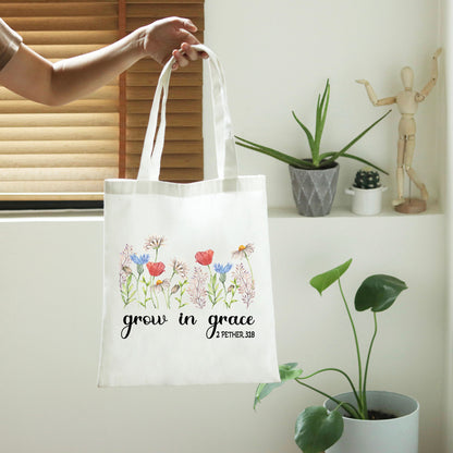 Floral Tote Bag, Christian Tote Bag, Tote Bag Flower-newamarketing