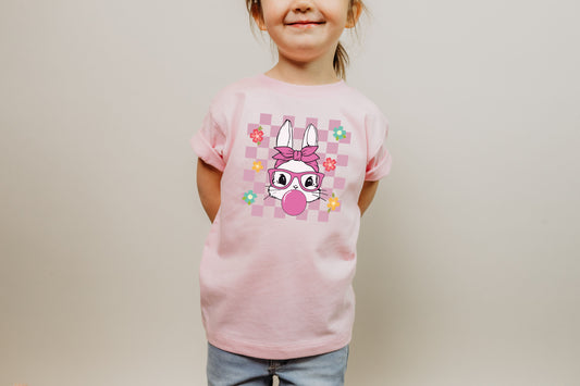 Easter Bunny Shirt, Pink Easter Bunny, Bunny With Glasses T-Shirt-newamarketing