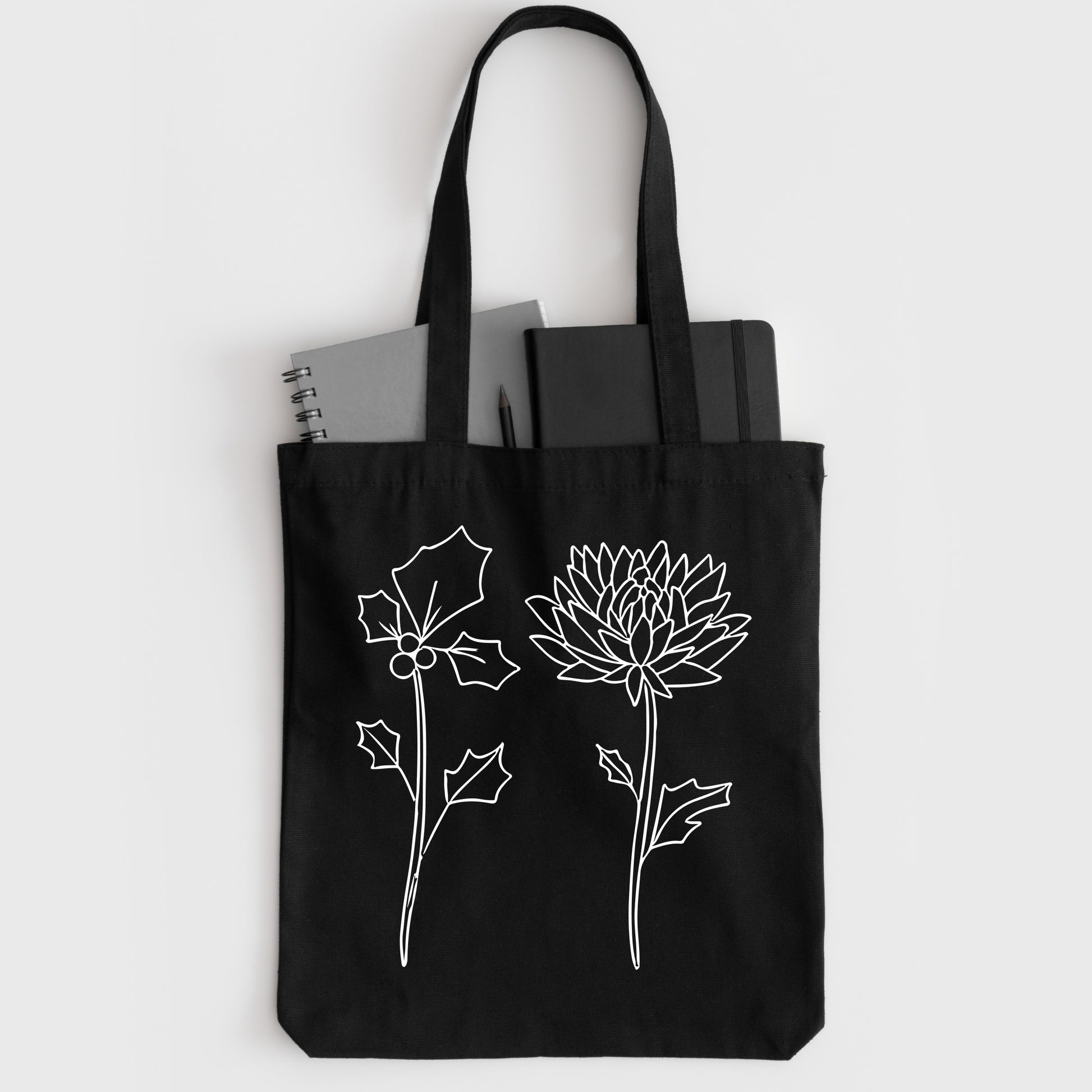 Floral Tote Bags, Tote Bag Flower Design, Personalized Tote Bag-newamarketing