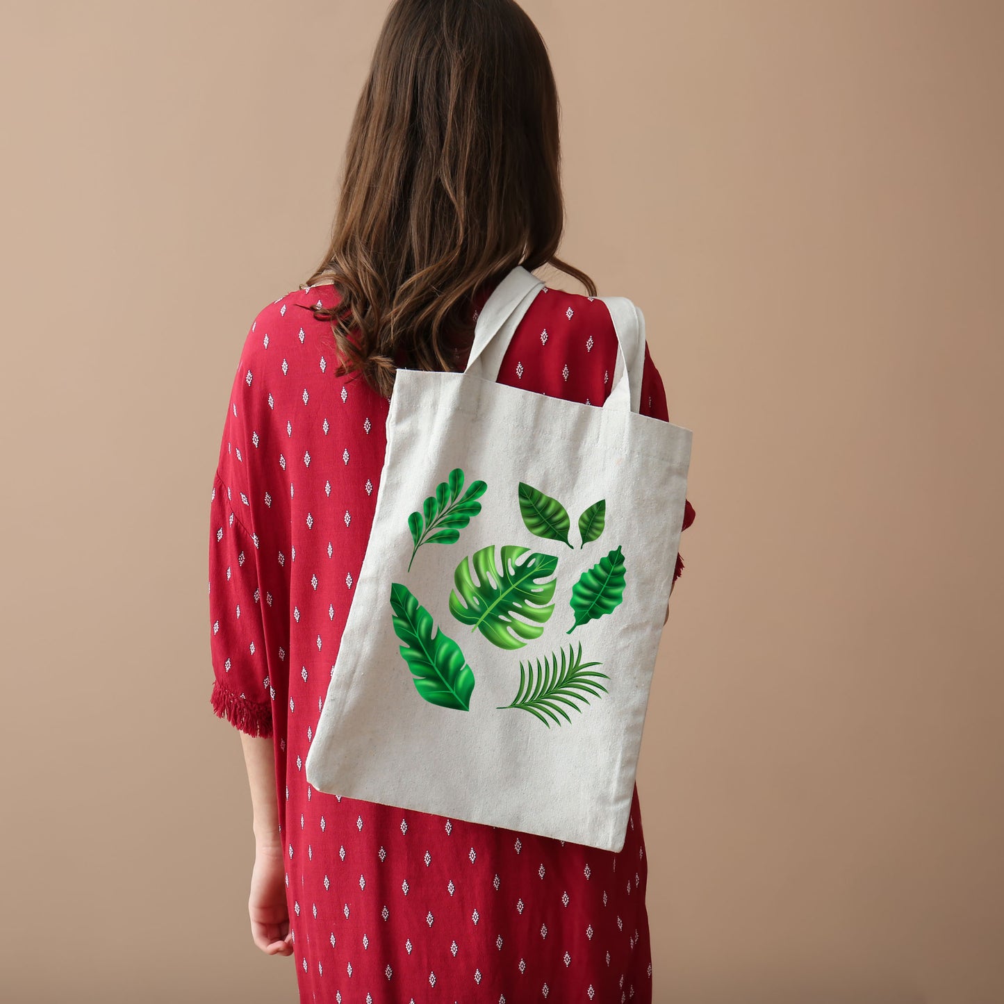 Palm Leaves Bag, Tropical Tote Bag, 7 Leaves Tote Bag-newamarketing