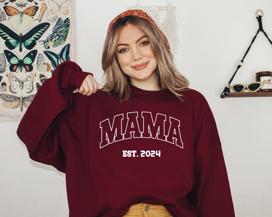 Personalized Mama Sweatshirt, Custom Mom Hoodie, Personalized Mom Gifts-newamarketing
