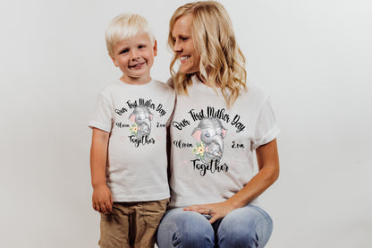 Our First Mother's Day Shirt, Elephant Mom Shirt, Mother's Day Matching Shirt-newamarketing