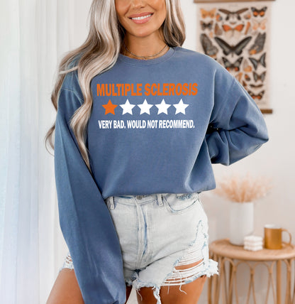 Comfort Color Sweatshirt, Multiple Sclerosis Sweats, Multiple Sclerosis Designs-newamarketing