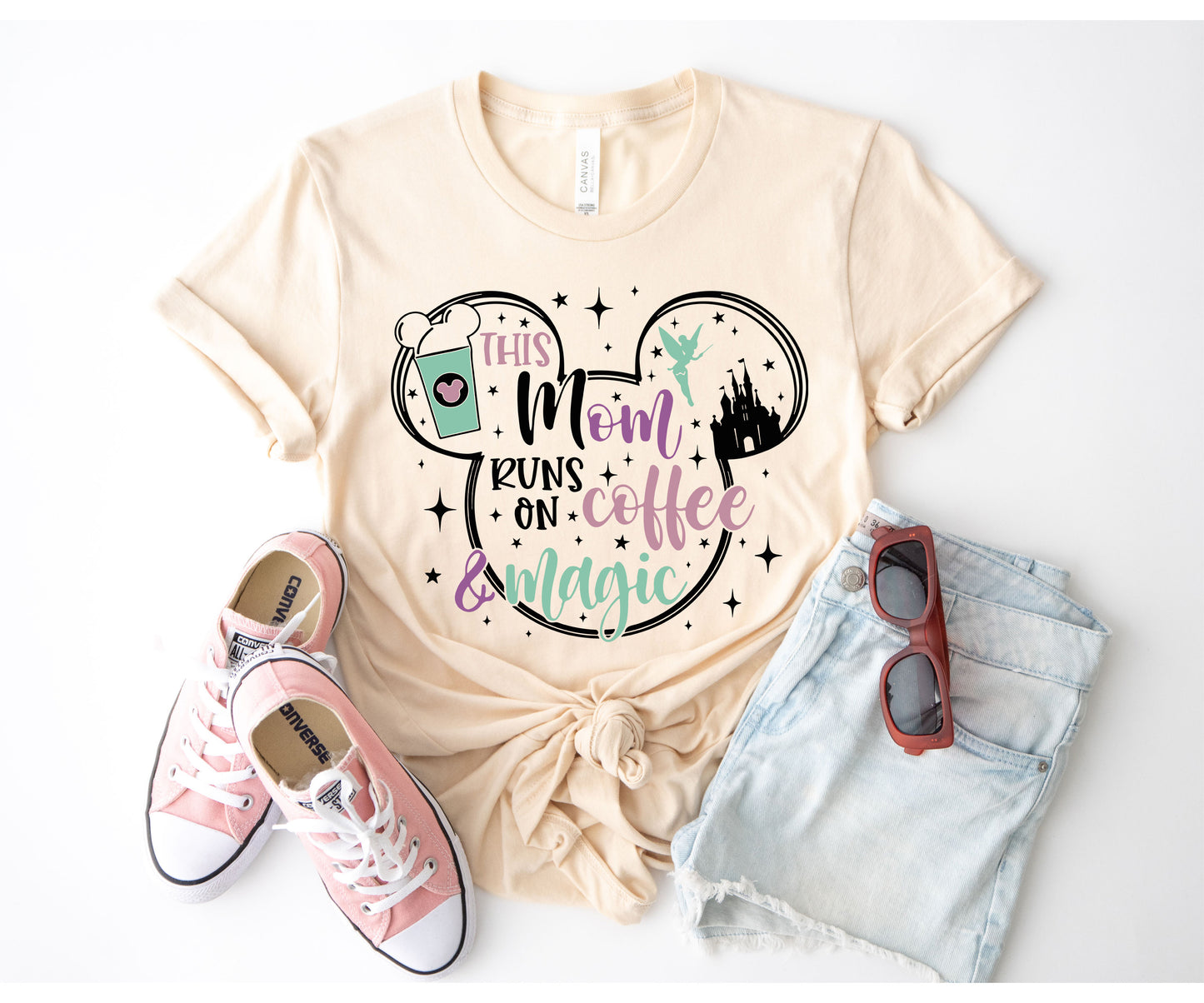 This Mom Runs on Coffee and Magic Shirt, Funny Disney Mom Shirts, Disney Mom Gifts-newamarketing