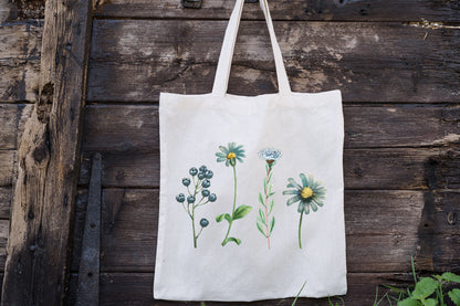 Floral Tote Bag, Tote Bag Flower Design, Cute Flower Tote Bag-newamarketing